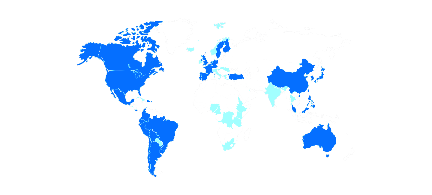 World-Wide FINGERS Network 세계지도